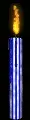 Blue and White Candle