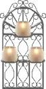 3 Candles on Metal Rack