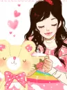 cute girl & teddy