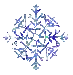 Blue Revolving Snowflake