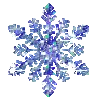 Blue Glitter Snowflake