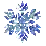 Blue Glitter Snowflake