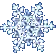 Blue and White Snowflake