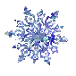 Blue Glitter Snowflake