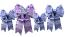 Purple and blue bows