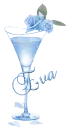 Rose Cocktail Glass Blue - Eva
