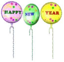 New year balloons