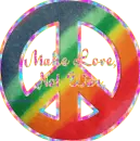 make love not war peace sign