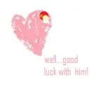 heart saying good luck