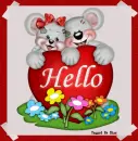 Bear Valentine with Hello text