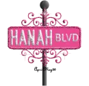 hot pink street sign hanah BLVD