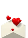 heart bubbling from envelope