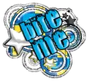 Bite me (blue) Gitter graphics