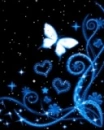 Butterfly blue swirls