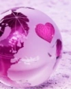 Pink clear love globe