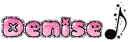 Glitter Denise name