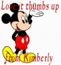 mickey love it with name kimberly on it
