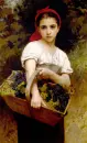 Girl with a basket of Grapes.