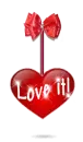 red heart bow love it
