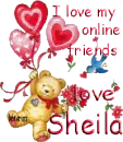 i love my on line friends love sheila