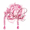 Pink Rose Glitter - Delia