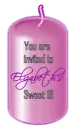 Sweet 16 Candle-Elizabeth