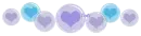 Lavander and Blue gel hearts 2/2