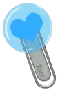 Blue gel heart clip