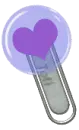 Lavander gel heart clip