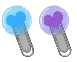 Blue and Lavander clips