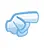 Cute blue Arrow Hand *RIGHT*