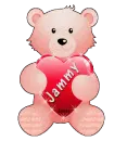 Bear Holding Heart: Jammy