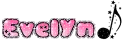 Glitter Evelyn name