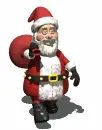 santa carrying bag