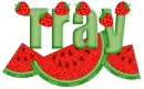 watermelon strawberries tray