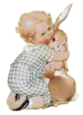 hug rabbit child