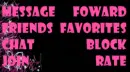 black with pink scribble