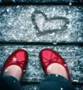 Heart in the snow