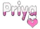 Priya- hearts falling into name
