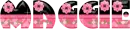 Pink Flower Font, Maggie