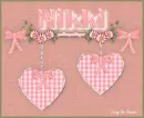 Pink Hearts with Nikki Name
