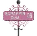 hot pink street sign scrappin diva DR
