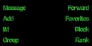 Black and Green Contact Table