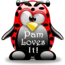 Tux Ladybug Pam loves it