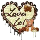 chocolate teddy bear heart love it
