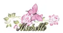 Michelle roses with butterfly yellow text