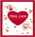 heart hugs lady