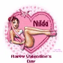 Lady in heart with Nikki name