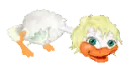yellow hair silly goose