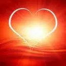 ORANGE HEART SUNSET